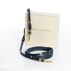 Molly And Stitch Laisse En Cuir Pour Chien Souple Réglable (3x) -dog food shop 3x adj navy gold min 2