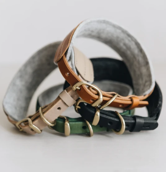 Band&roll Collier Pour Chien Pine En Cuir Et Laine 2 Band&roll Collier Pour Chien Pine En Cuir Et Laine – Image 2