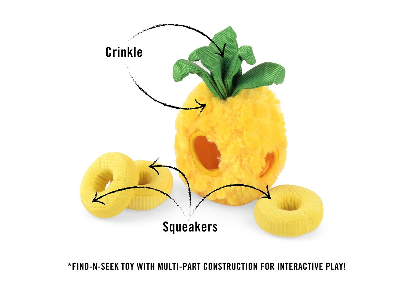 PLAY Peluche Pour Chien Ananas 2 PLAY Peluche Pour Chien Ananas – Image 2