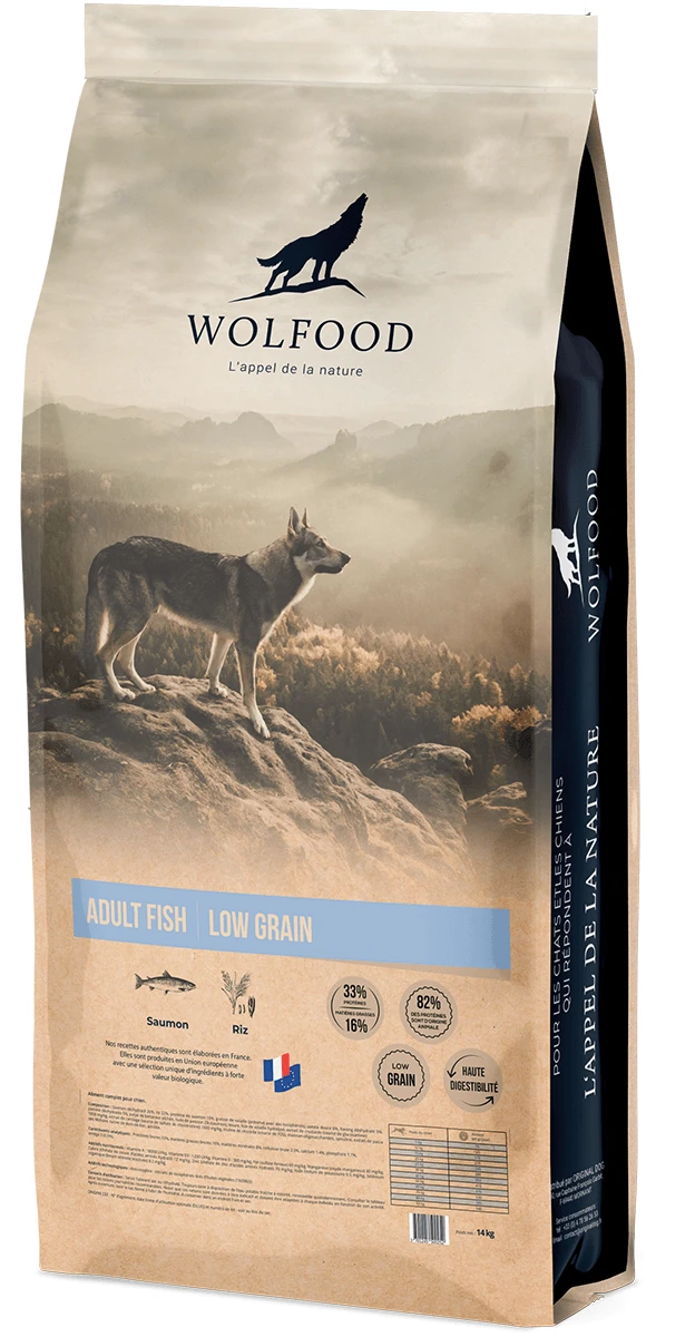 Croquettes Wolfood Chien Adulte Au Poisson 1 Croquettes Wolfood Chien Adulte Au Poisson