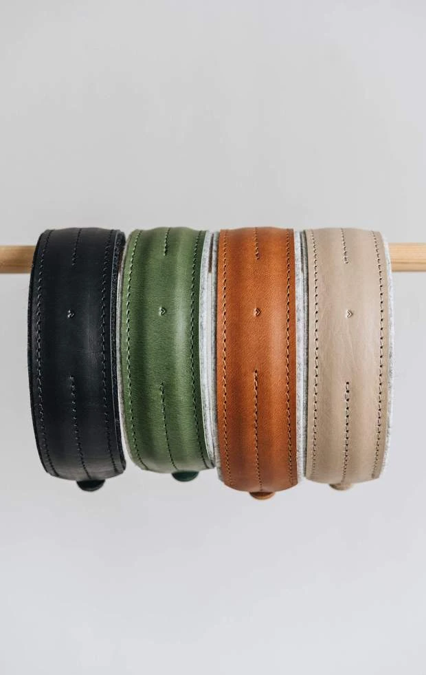 Band&roll Collier Pour Chien Pine En Cuir Et Laine 1 Band&roll Collier Pour Chien Pine En Cuir Et Laine