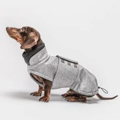 Cloud 7 Manteau D’hiver Pour Teckel Dackel -dog food shop cloud7 dog coat brooklyn flannel gray dachshound 1 kopie