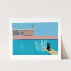 Niaski Affiche Chat Splash Cat