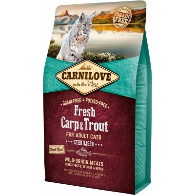 Croquettes Carnilove Chat Truite Et Carpe 1 Croquettes Carnilove Chat Truite Et Carpe