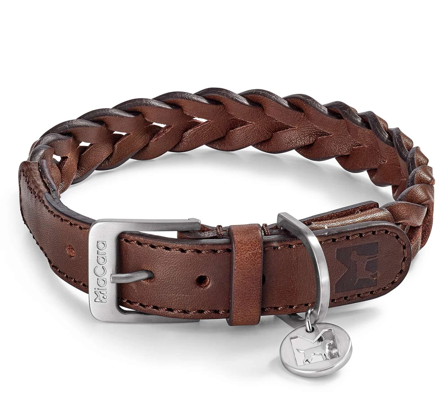 MiaCara Collier En Cuir Pour Chien Bergamo 2 MiaCara Collier En Cuir Pour Chien Bergamo – Image 2