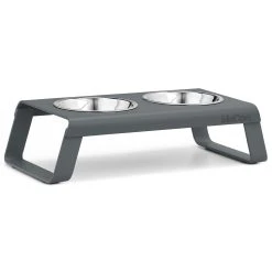 MiaCara Double écuelle Design Pour Chat Desco (4 Couleurs) -dog food shop mc g06 004 01 s eat desco powder coated grey 2