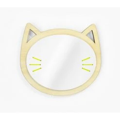 Les Petites Découpes Miroir Tête De Chat -dog food shop miroir chat jaune