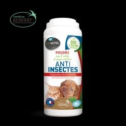 BIOVETOL Poudre Anti Insectes Bio Chats Et Chiens