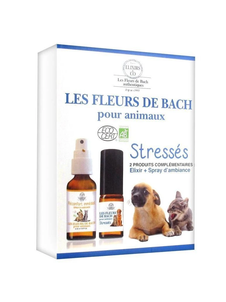 Elixirs & Co Coffret Fleurs De Bach Chiens Et Chats Stressés 1 Elixirs & Co Coffret Fleurs De Bach Chiens Et Chats Stressés