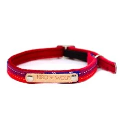 Hiro + Wolf Collier Pour Chat Shuka Red Tartan