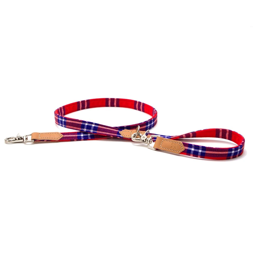 Hiro + Wolf Laisse Shuka Red Tartan 2 Hiro + Wolf Laisse Shuka Red Tartan – Image 2