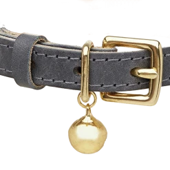 Alternative view of Cheshire & Wain Collier Pour Chat En Cuir Gris