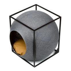 Meyou Paris Le Cube Meyou 69 Meyou Paris Le Cube Meyou -dog food shop web cat cube metal dark grey meyou paris side2