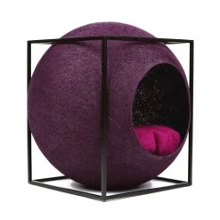 Meyou Paris Le Cube Meyou 54 Meyou Paris Le Cube Meyou -dog food shop web cat cube metal plum meyou paris side